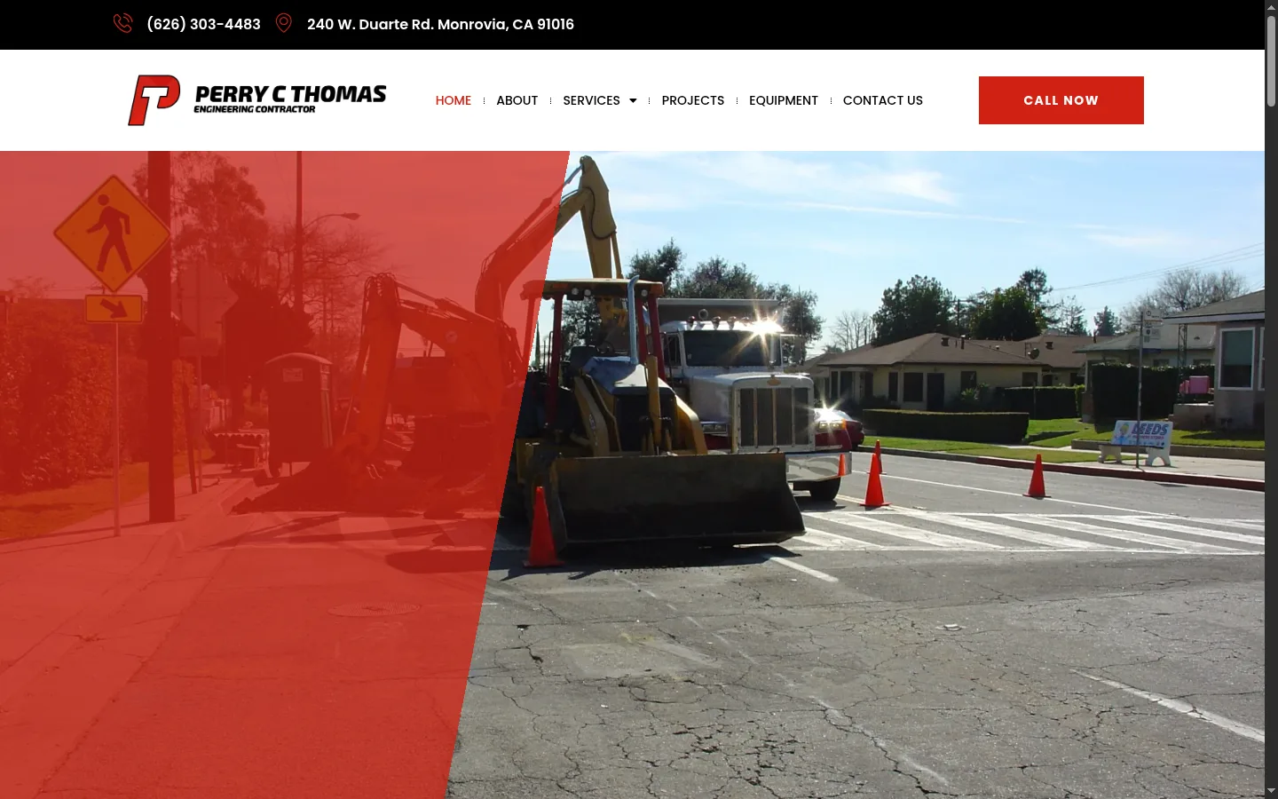 35 years of civil infrastructure that now wins contracts online — Perry C. Thomas